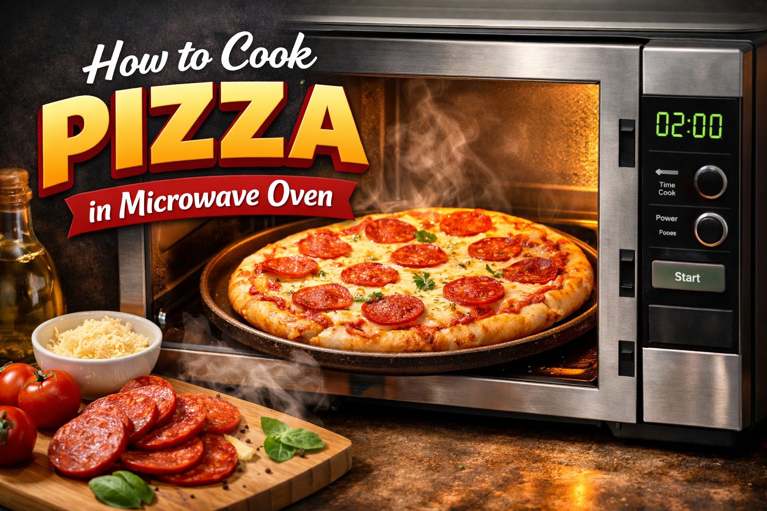 How to cook pizza in microwave oven