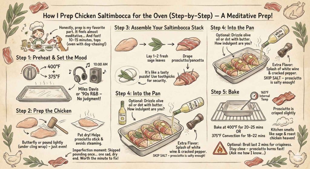 How I Prep Chicken Saltimbocca for the Oven (Step-by-Step)