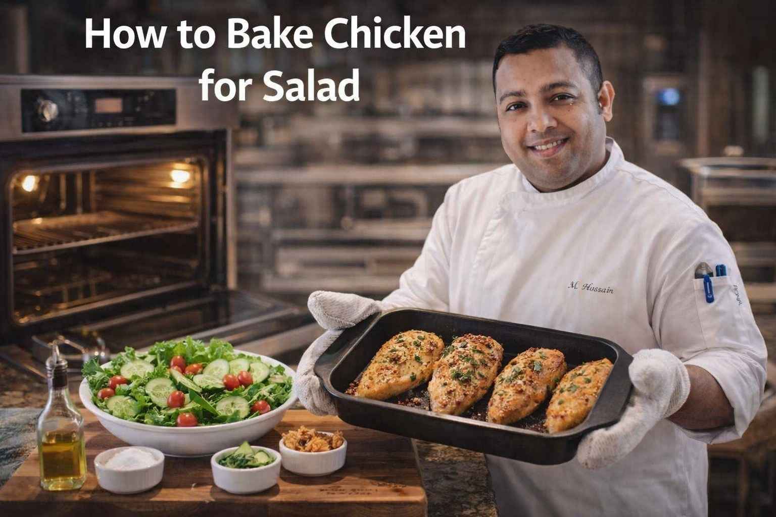How to Bake Chicken for Salad