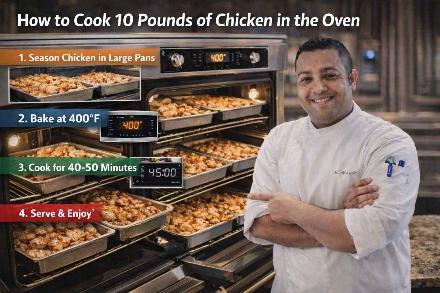 How to Cook 10 Pounds of Chicken in the Oven