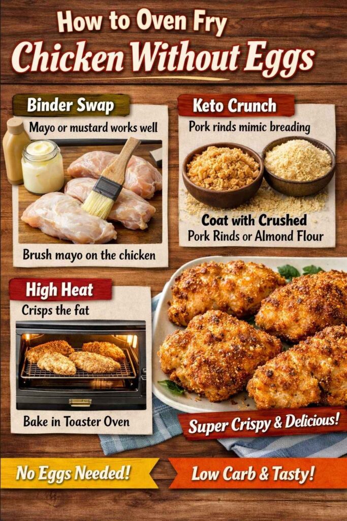 How to Oven Fry Chicken Without Eggs