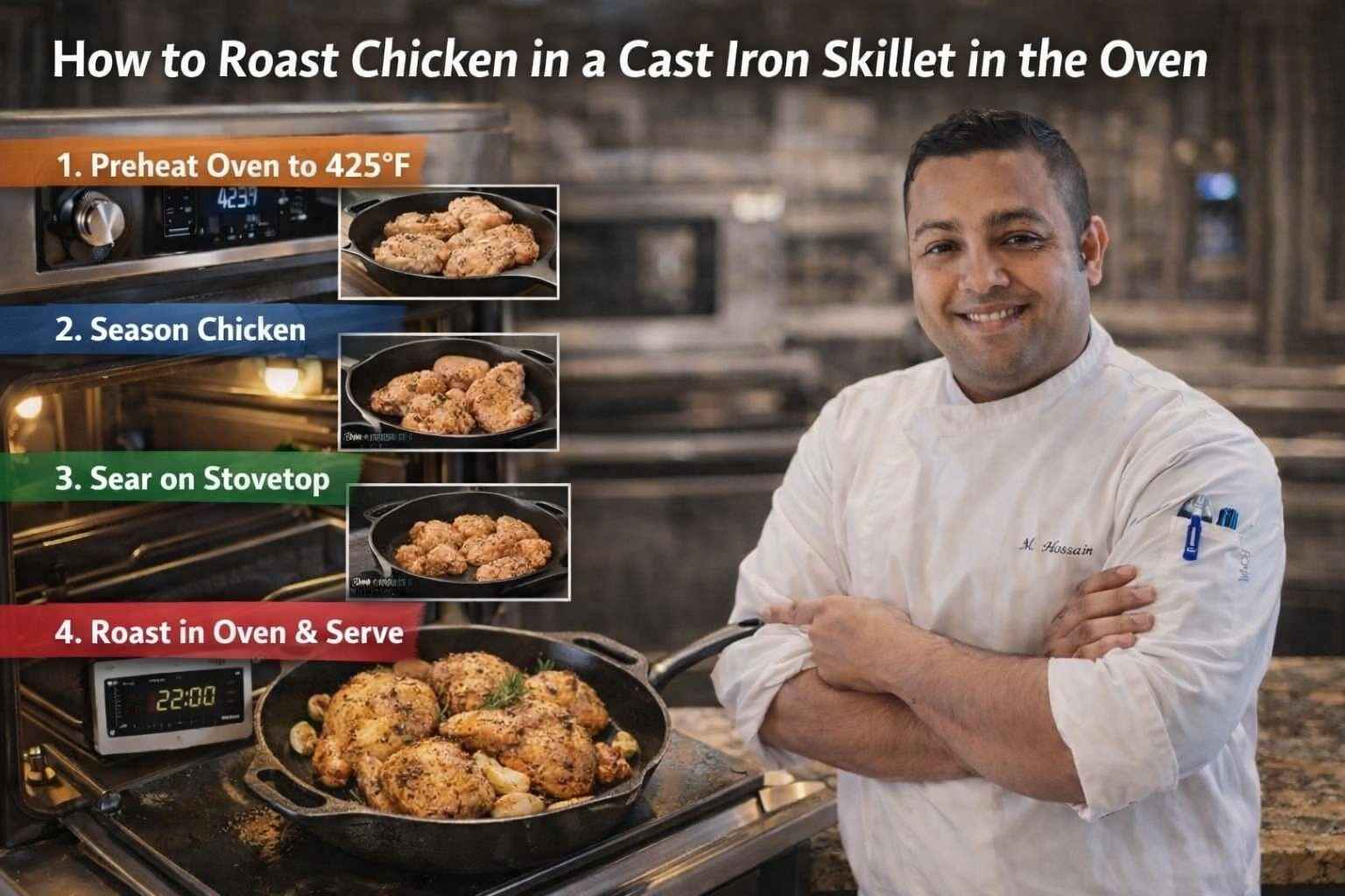 How to Roast Chicken in a Cast Iron Skillet