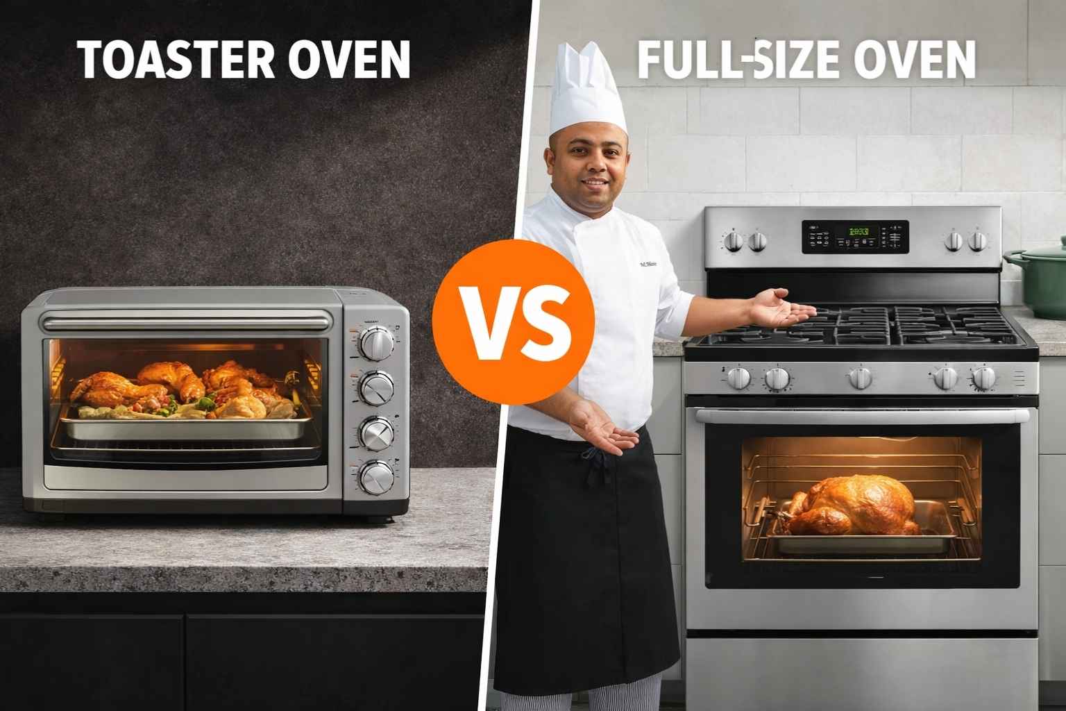 Toaster Oven vs Full-Size Oven