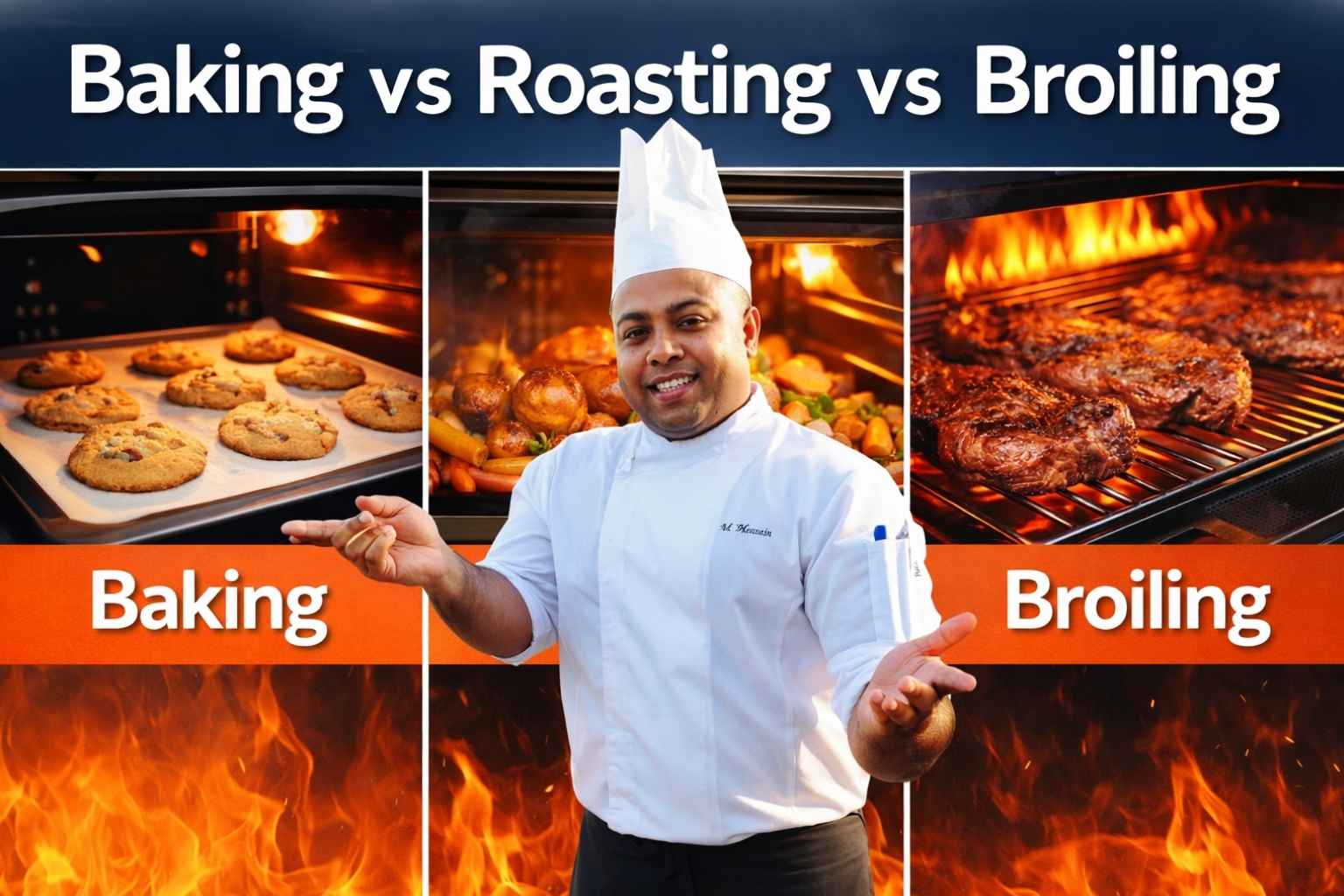 Baking vs Roasting vs Broiling