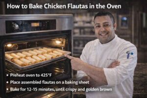 How to Bake Chicken Flautas in the Oven