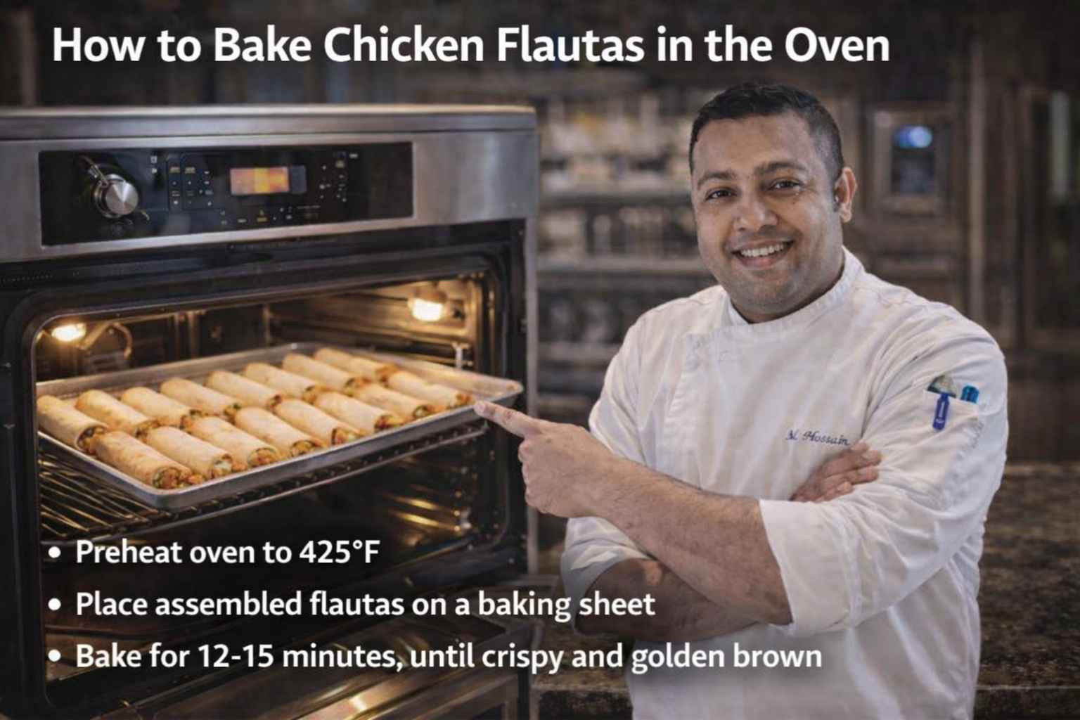 How to Bake Chicken Flautas in the Oven