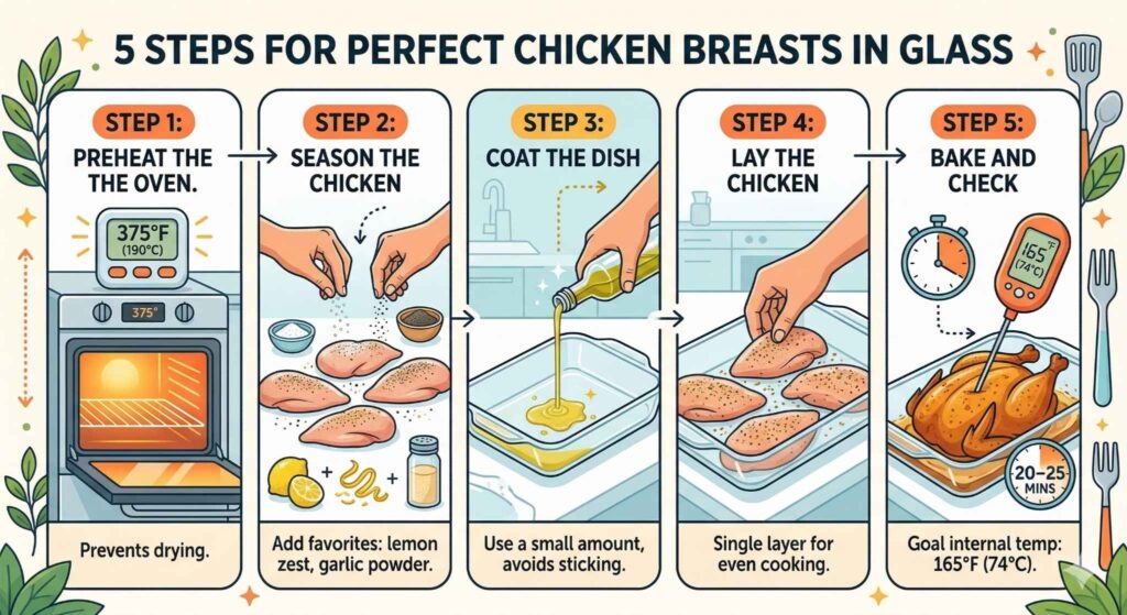 How to Cook Chicken Breast in a Glass Dish