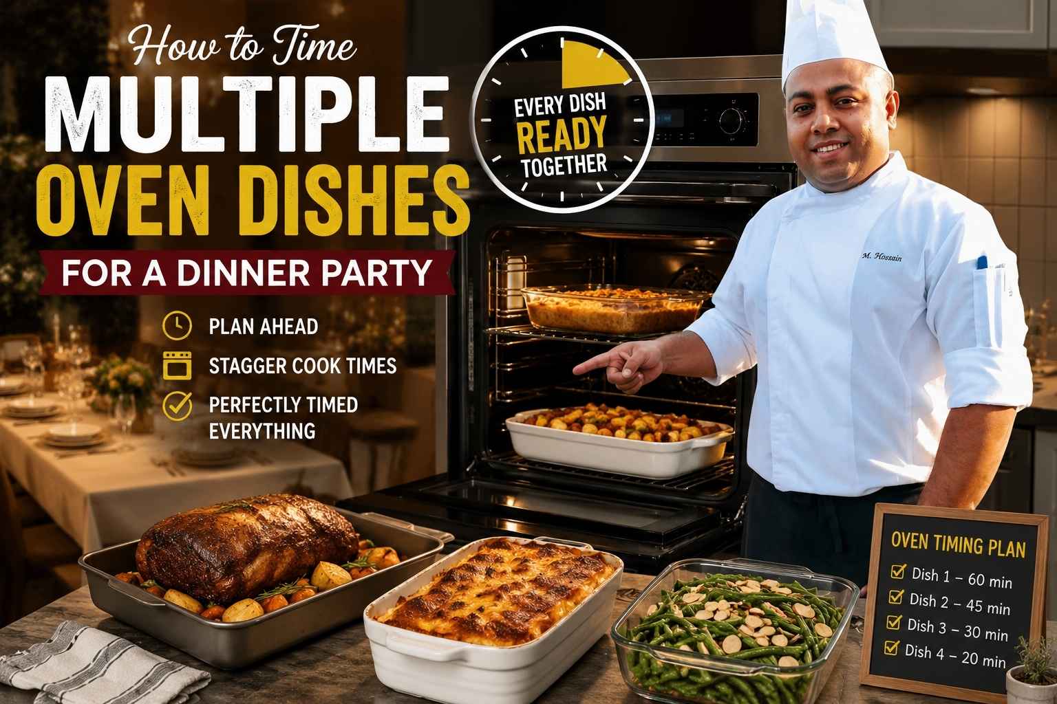 How to Time Multiple Oven Dishes for a Dinner Party